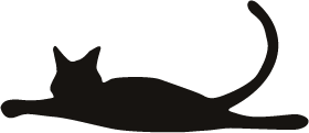 シンボルマークの黒猫のイラスト